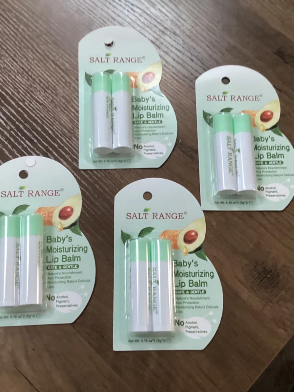 Salt Range Baby Moisturizing Lip Balm Bundle 4 packs (8 lip balm) New